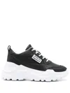 Versace Jeans Couture Black Speedtrack Sneakers In Black