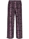 Versace Jeans Couture Logomania Sweatpants In Purple
