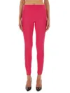 Versace Jeans Couture Logo-tape Cropped Leggings In Purple