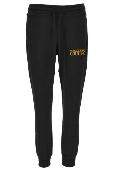 Versace Jeans Couture Jogging Pants With Logo In Black