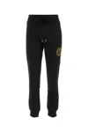 Versace Jeans Couture Black Cotton Joggers In Black