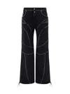 Versace Jeans Couture Piece Number Straight-leg Jeans In Black Black