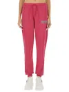 Versace Jeans Couture Women's Jogging Pants With Logo In Fuchsia