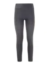 Versace Jeans Couture High-performance Leggings With Stretch Fabric And Detailing In Negro