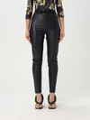 Versace Jeans Couture Black Elasticized Leggings In Black
