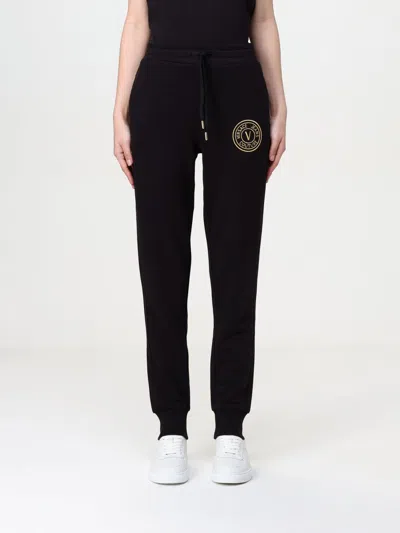 VERSACE JEANS COUTURE PANTS VERSACE JEANS COUTURE WOMAN COLOR BLACK,G77375002