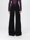 Versace Jeans Couture Flare Fit Beaded Embroidered Trousers In Black