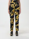 Versace Jeans Couture Chain Couture Printed Cropped Trousers In Black