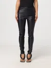 Versace Jeans Couture Black Elasticized Leggings In Black