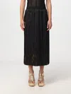 Versace Jeans Couture Pants  Woman Color Black In Black