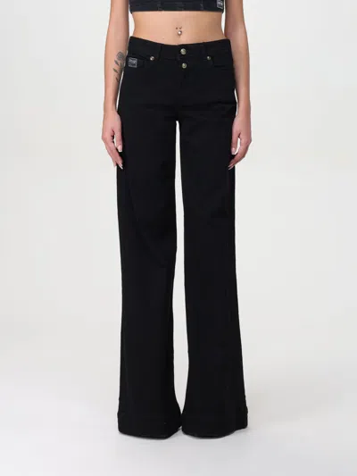 VERSACE JEANS COUTURE JEANS VERSACE JEANS COUTURE WOMAN COLOR BLACK,F83897002
