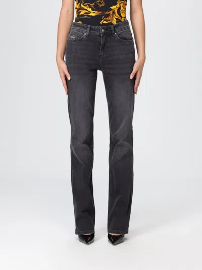 Versace Jeans Couture Pants  Woman Color Black In Gray