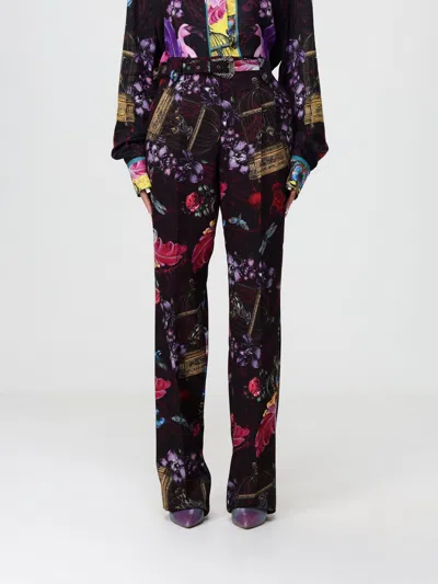 Versace Jeans Couture Pants  Woman Color Black In Multi