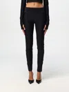 Versace Jeans Couture Pants  Woman Color Black In Schwarz