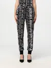Versace Jeans Couture Pants  Woman Color Black In Schwarz