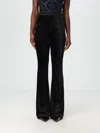 Versace Jeans Couture Logo-waistband Trousers In Schwarz
