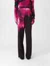 Versace Jeans Couture Floral-print Belted Trousers In Pink