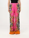 Versace Jeans Couture Hose Mit Barocco-umriss In Pink