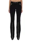 Versace Jeans Couture Tailored Trousers Featuring Contrast Stitching In Black