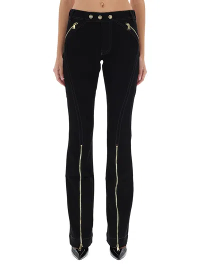 VERSACE JEANS COUTURE PANTS WITH ZIPPER DETAIL