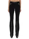 Versace Jeans Couture Tailored Trousers Featuring Contrast Stitching In Black