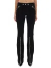 Versace Jeans Couture Tailored Trousers Featuring Contrast Stitching In Black