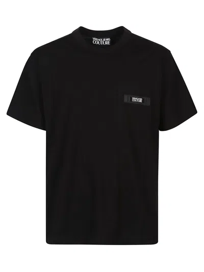Versace Jeans Couture Patch Logo T-shirt In Black