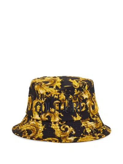 Versace Jeans Couture Patterned Bucket Hat In Gray