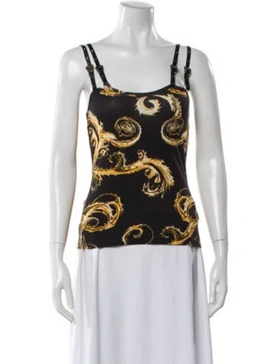 Pre-owned Versace Jeans Couture Patterned Crew Neck Top W/ Tags In Multi