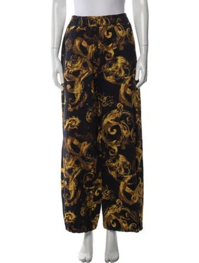 Pre-owned Versace Jeans Couture Patterned Sweatpants In Black