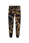 Versace Jeans Couture Patterned Sweatpants In Black