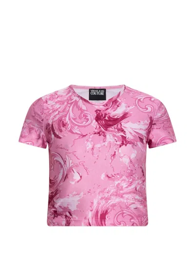 Versace Jeans Couture Patterned T-shirt In Pink