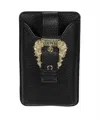 Versace Jeans Couture Phone Holder With Chain In Black