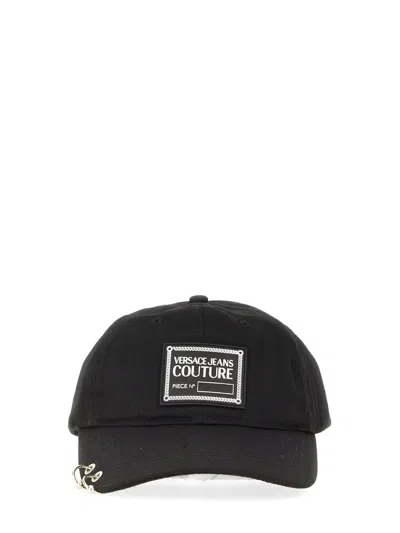 Versace Jeans Couture Piece Number Baseball Cap In Black
