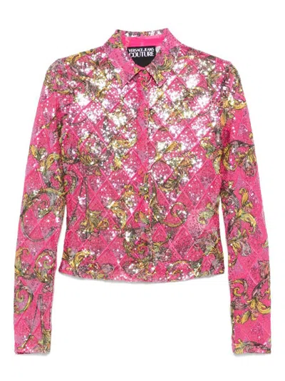Versace Jeans Couture Pink Shirt With Sequins