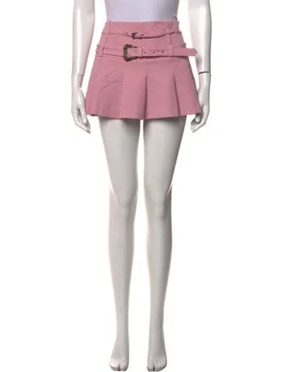 Pre-owned Versace Jeans Couture Pleated Accents Mini Skirt In Pink