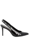 Versace Jeans Couture Pointed Toe Pumps With Slingback Strap In Black