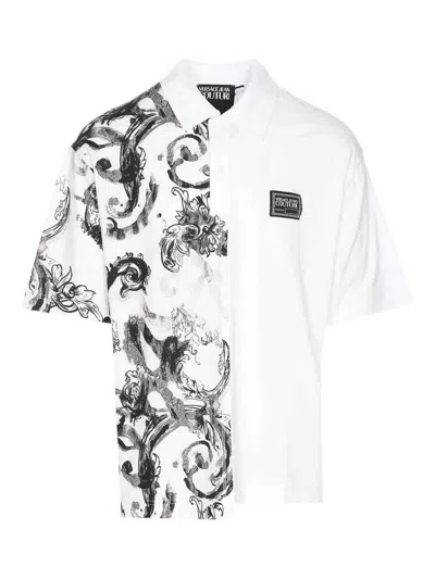 Versace Jeans Couture Watercolor Couture Polo In White