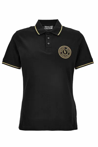 Versace Jeans Couture Polo In Black