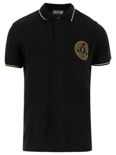 Versace Jeans Couture Polo In Black
