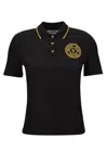 Versace Jeans Couture Logoed Polo In Black