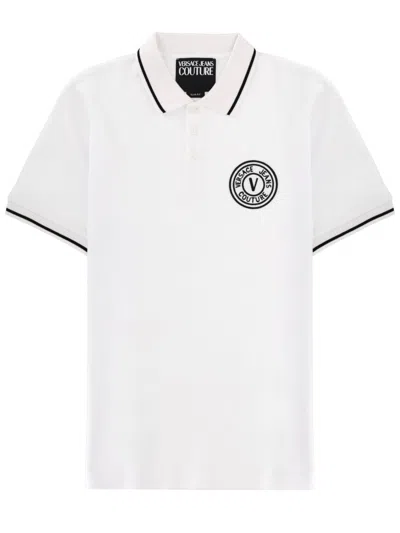 Versace Jeans Couture White Shirt Collar Polo