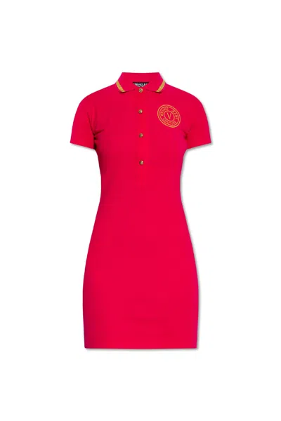 Versace Jeans Couture Polo Dress In Pink