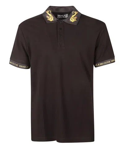 Versace Jeans Couture Polo Shirt In Black