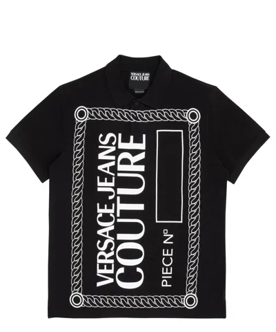 Versace Jeans Couture Polo Shirt In Black