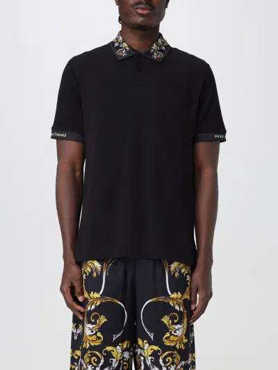 VERSACE JEANS COUTURE POLO SHIRT VERSACE JEANS COUTURE MEN COLOR BLACK,G77459002