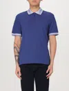 Versace Jeans Couture Logo-collar Polo Shirt In Blau