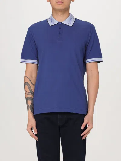VERSACE JEANS COUTURE POLO SHIRT VERSACE JEANS COUTURE MEN COLOR BLUE,G18385009