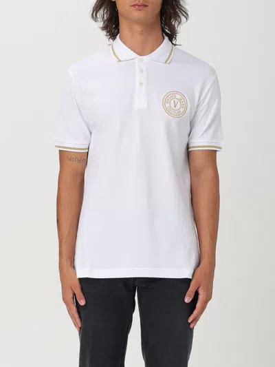 VERSACE JEANS COUTURE POLO SHIRT VERSACE JEANS COUTURE MEN COLOR WHITE,F97172001