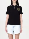 Versace Jeans Couture Logoed Polo In Black